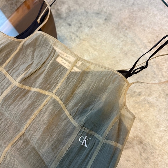 Calvin Klein Chiffon Double Layer Slip Dress. Size S - Picture 5 of 6